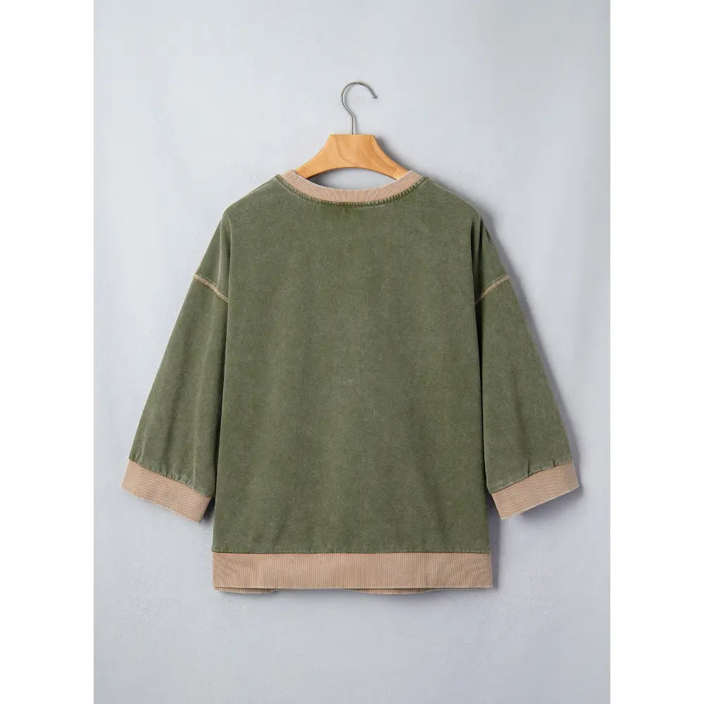 Dokotoo Women's Oversized Acid Wash Pullover Sweatshirt - Vintage Cotton Crew Neck Long Sleeve with Matching Pants