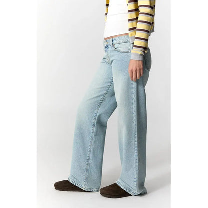 Pacsun Women'S Zoe Low Rise Girlfriend Jeans Light Blue Wash